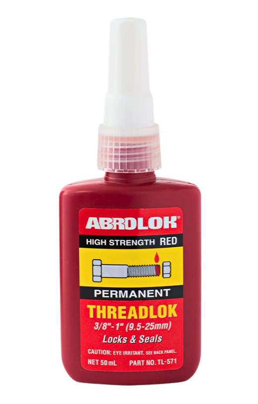 Loader Parts Source Replacement for Abro® OEM TL-571: Threadlok, High Strength & Permanent, Red 50mL, For Metal Fasteners