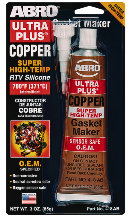 Loader Parts Source Replacement for Abro® OEM 418-AB: Ultra Plus Super High-Temp Silicone Gasket Maker, for High-Performance Turbo-Charged Engines