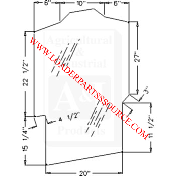 LPS Glass Windshield to Replace Case® OEM 86988661
