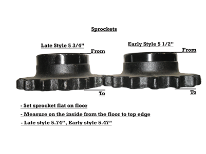 LPS New Early Style Drive Sprocket  6 Bolts 5 1/2&quot; Deep to replace Bobcat® OEM 6726052