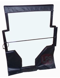 LPS Vinyl Cab Enclosure Replacement Door W/ Hinges for Replacement on New Holland® Skid Steer Loaders