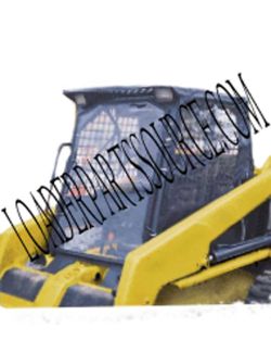 LPS Vinyl Cab Enclosure Replacement Door w/ Hinges for Replacement on New Holland® Skid Steer Loaders